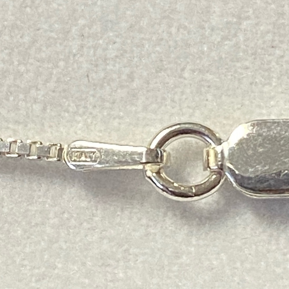 Elegant London Blue Topaz and Moissanite Sterling Silver Necklace- ONE OF A KIND - Picture 4 of 5